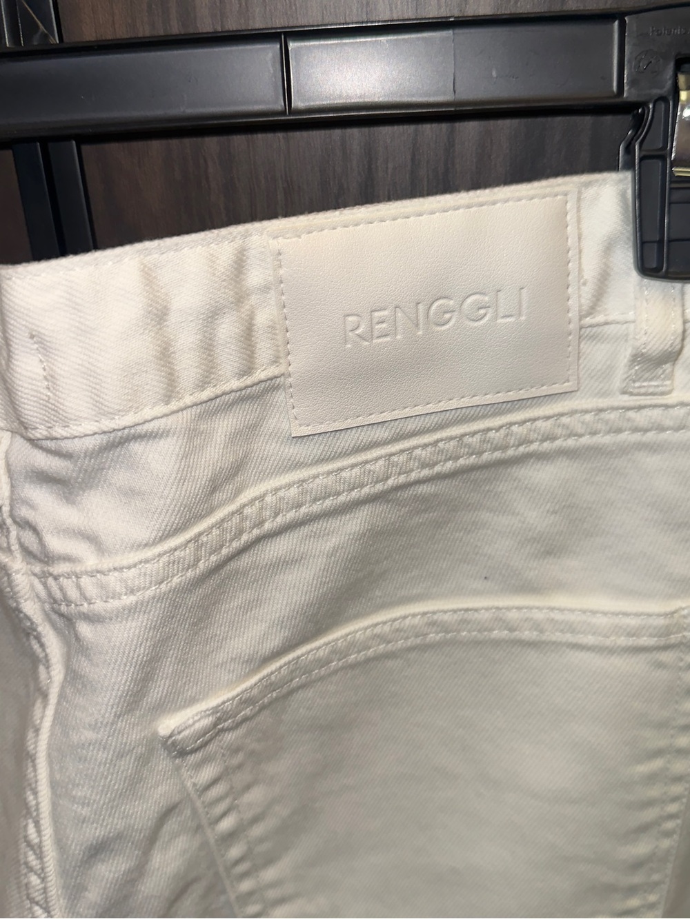 NWOT Renggli Straight Jean Bone Off-White Size 27 100% Cotton Rigid Denim - Picture 6 of 7